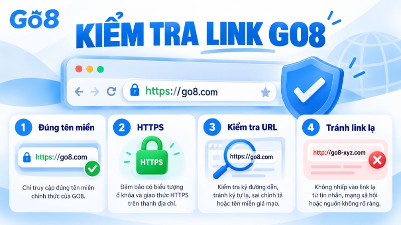 Cách kiểm tra link vào GO8 trước khi đăng nhập